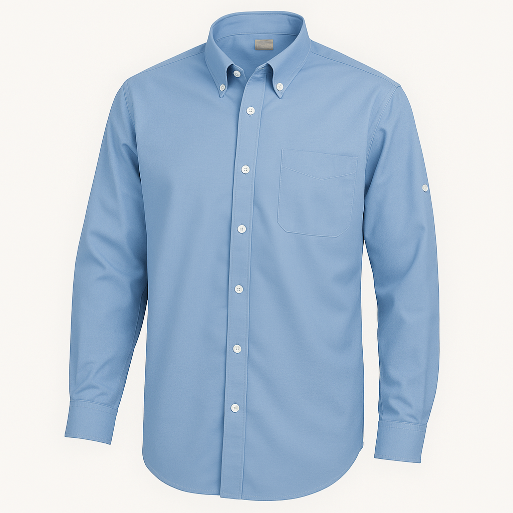 Camisa De Trabajo Oxford Celeste