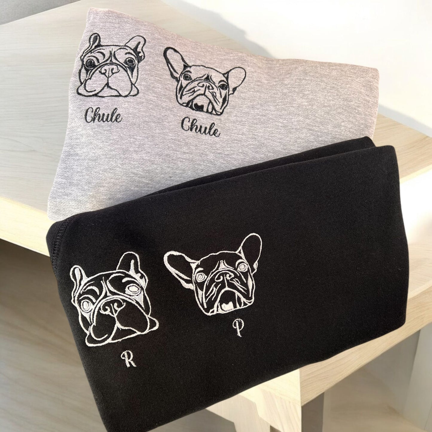 Buzo Unisex Bordado con Retrato de Mascota (Lineal)