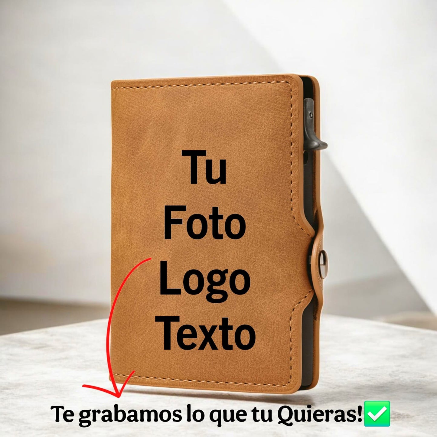 Tarjetero y Billetera de Cuero Personalizado Unisex ❤️