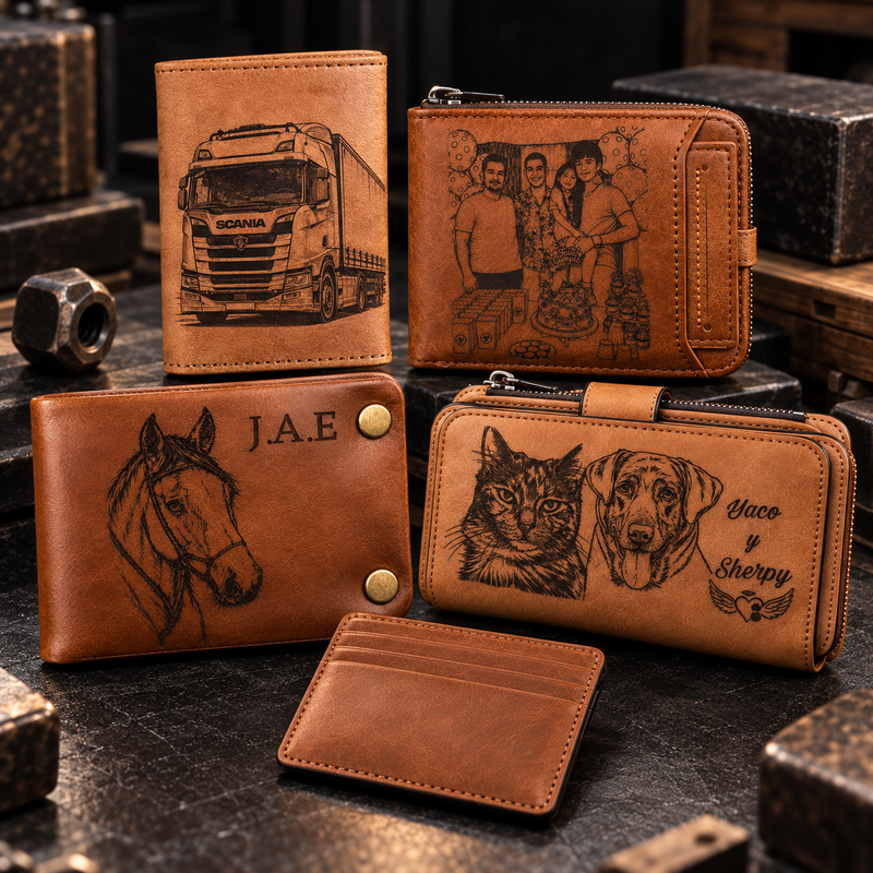 Billeteras,Tarjeteros y Monederos de Cuero Personalizados 🔥