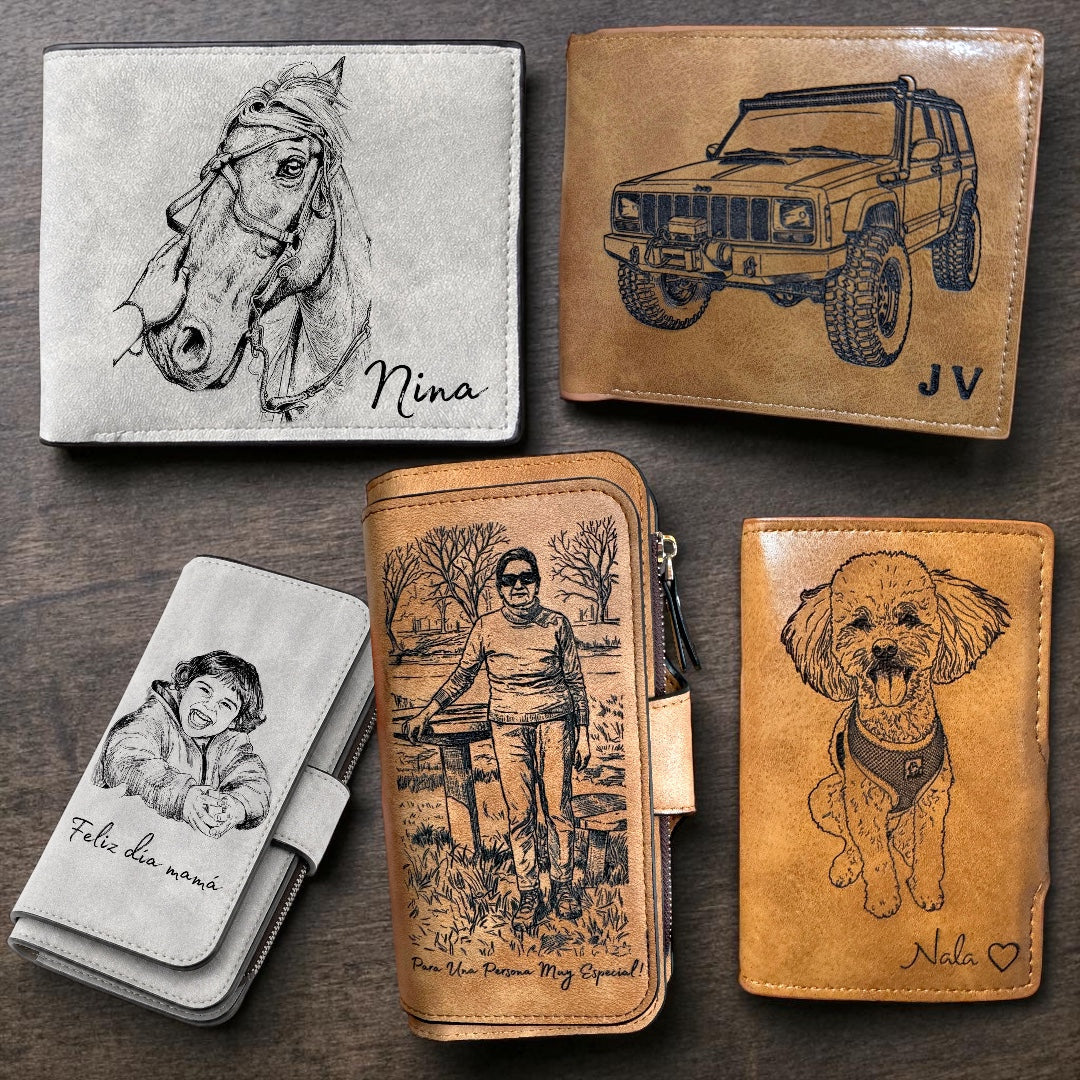 Billeteras,Tarjeteros y Monederos de Cuero Personalizados 🔥