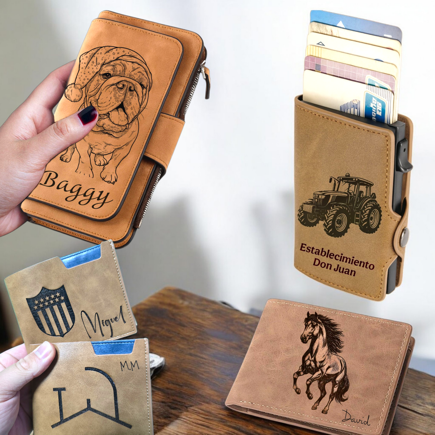 Billeteras y Monederos de Cuero Personalizados 🔥