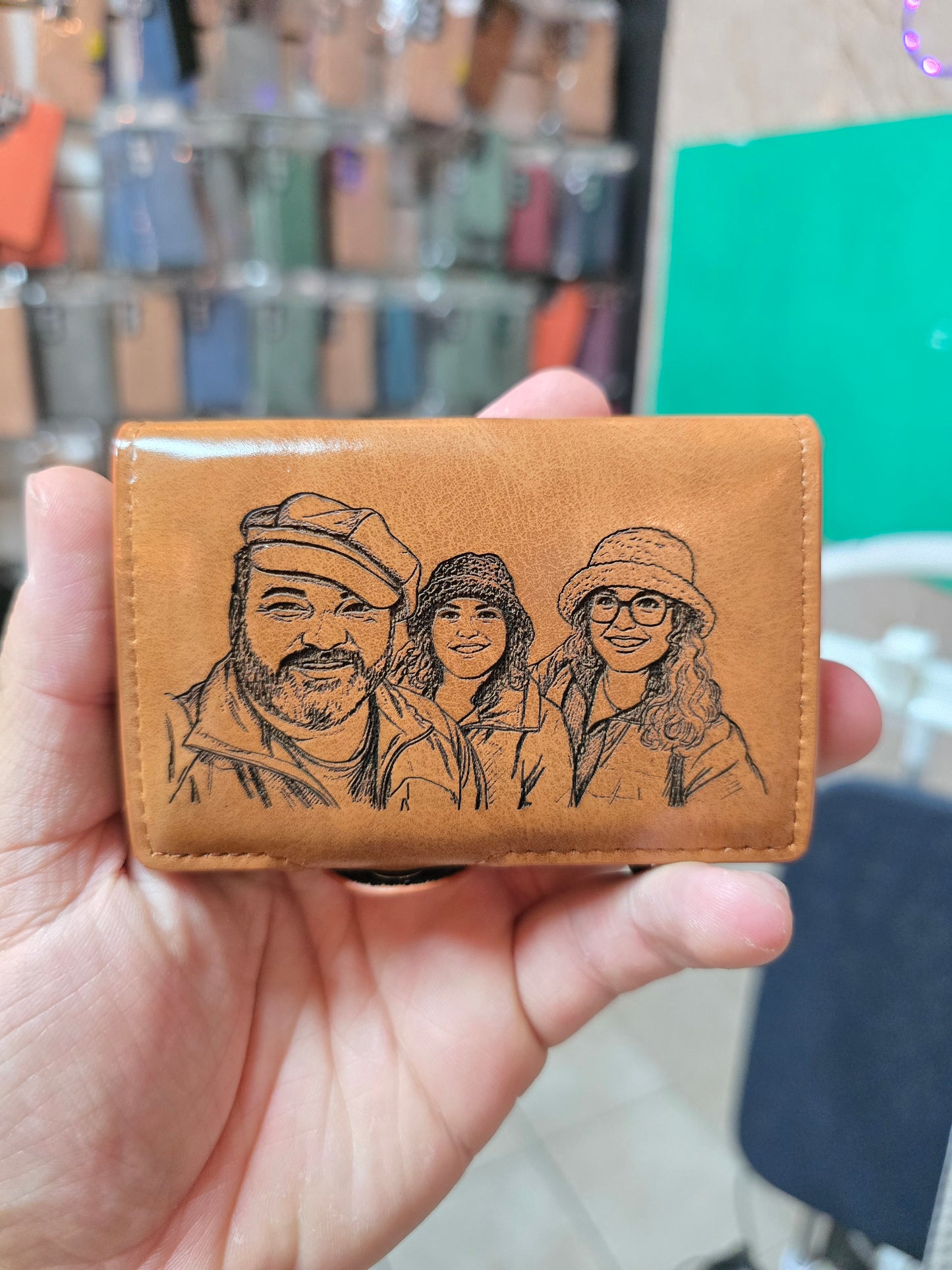 Tarjetero y Billetera de Cuero Personalizado Unisex ❤️