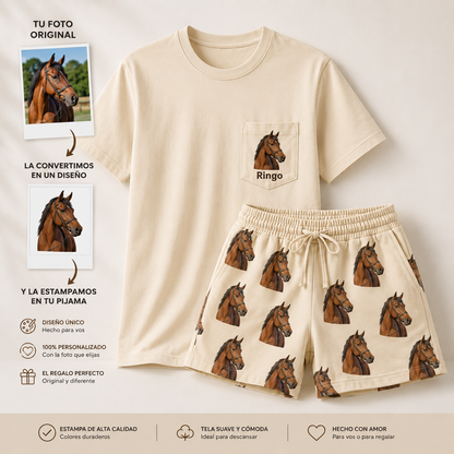 Pack Pijama con tu Foto Favorita (Short+Remera)❤️