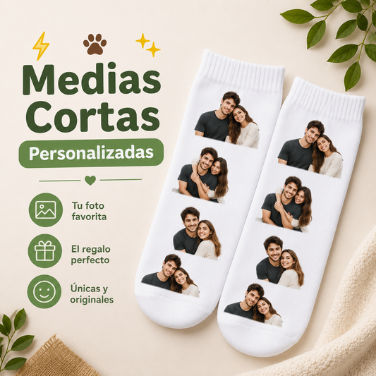 Medias Cortas Personalizadas Con Tu Foto Favorita ✨🧦