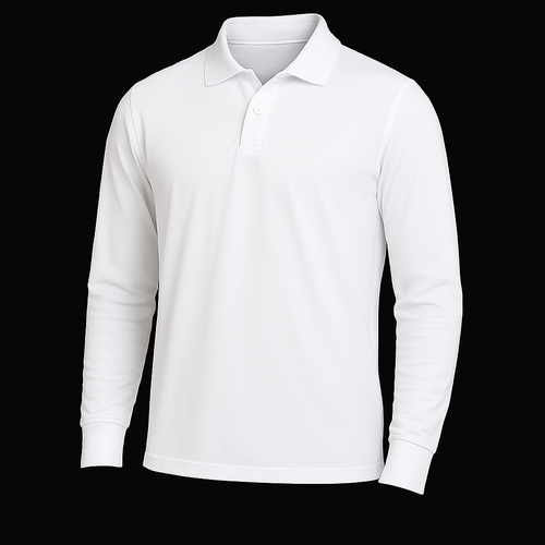 Remera Polo Manga Larga Blanco
