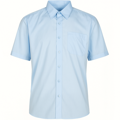 Camisa Ejecutiva Hombre Celeste Manga Corta