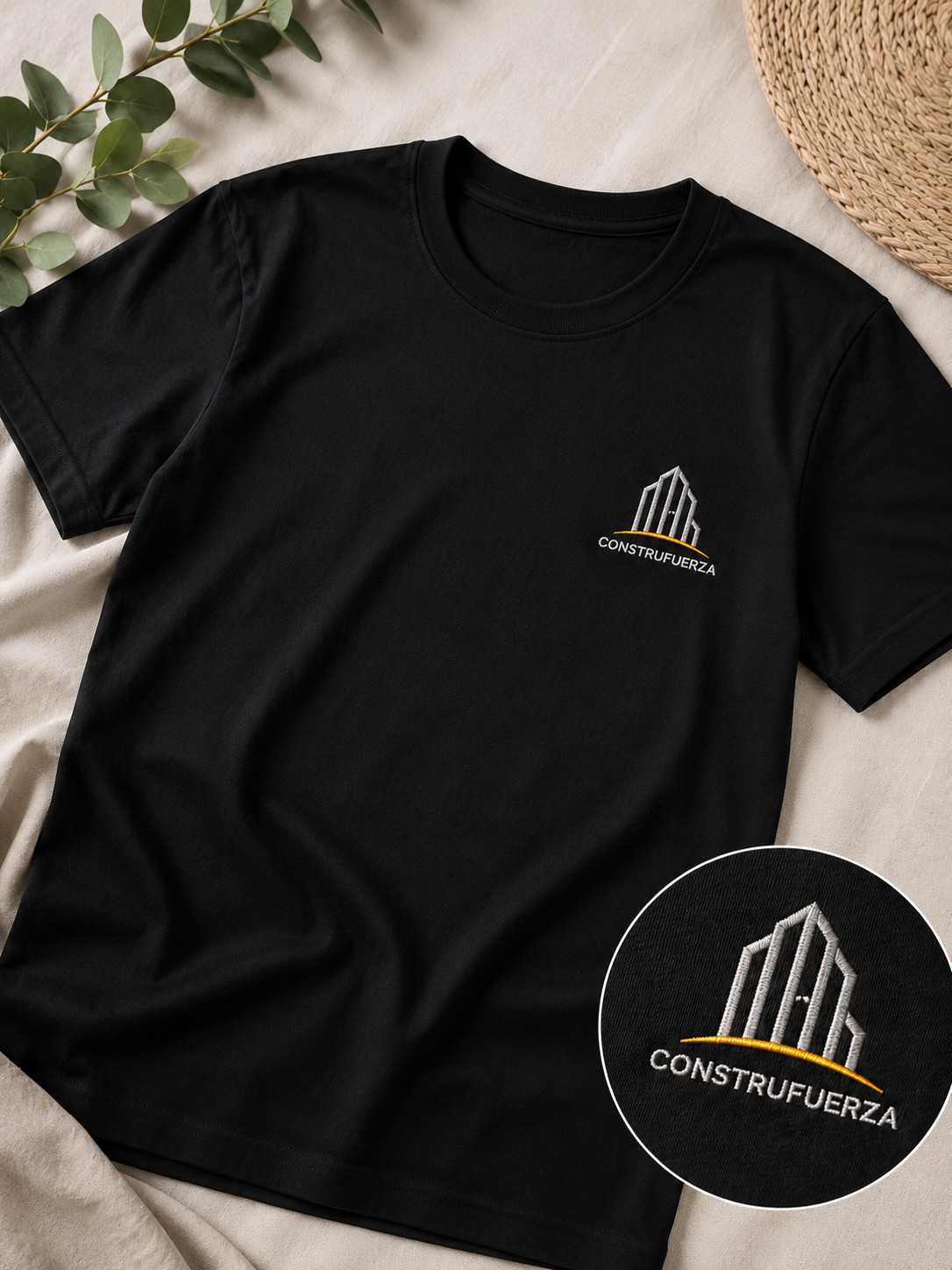 Remera Unisex Bordada (Manga Corta)