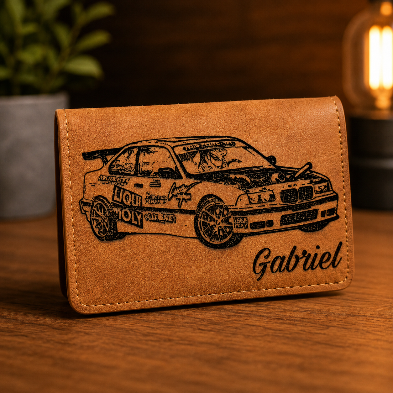 Tarjetero AntiClonacion 🛡️ Cuero Personalizado Unisex ❤️