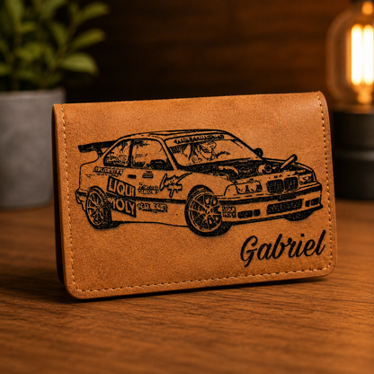 Tarjetero AntiClonacion 🛡️ Cuero Personalizado Unisex ❤️