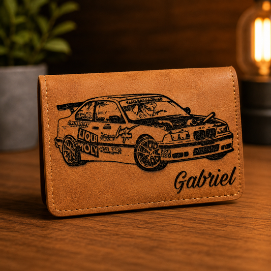 Tarjetero AntiClonacion 🛡️ Cuero Personalizado Unisex ❤️