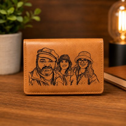 Tarjetero AntiClonacion 🛡️ Cuero Personalizado Unisex ❤️