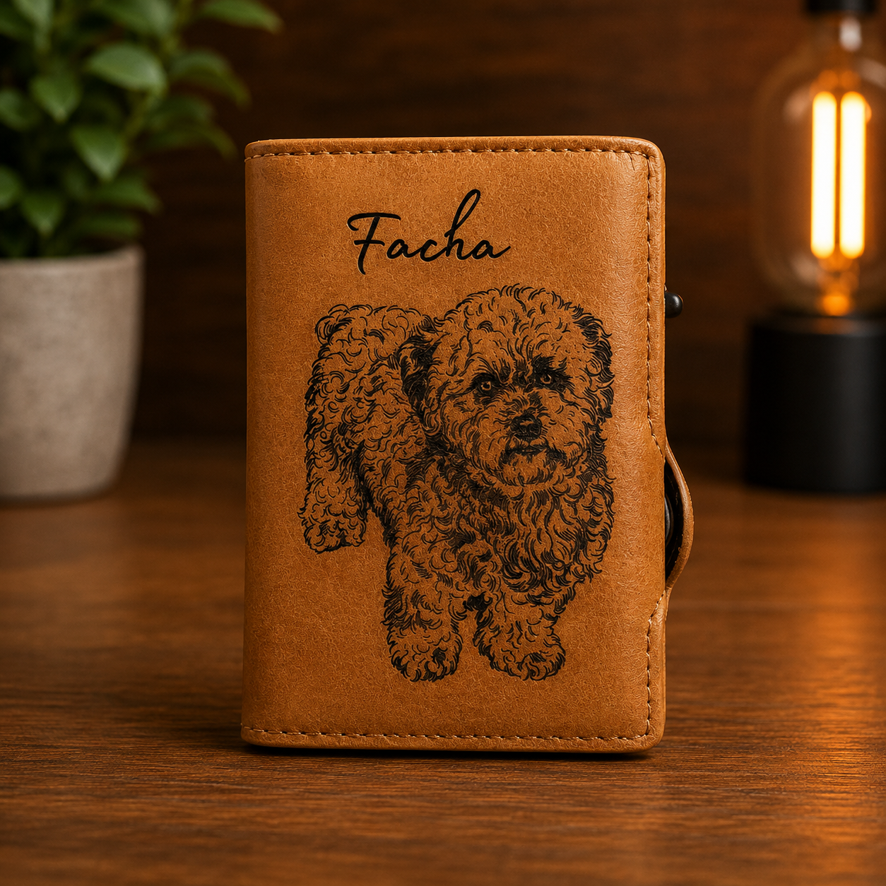 Tarjetero AntiClonacion 🛡️ Cuero Personalizado Unisex ❤️