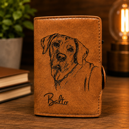 Tarjetero AntiClonacion 🛡️ Cuero Personalizado Unisex ❤️