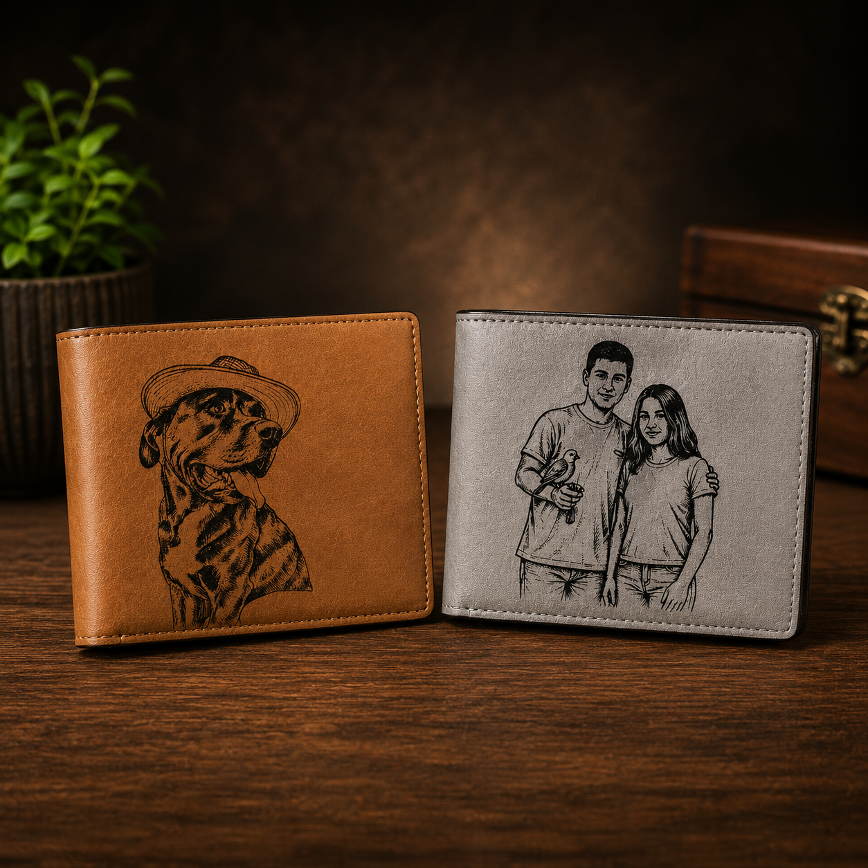 Billetera de Cuero Personalizada Modelo Clasico 🔥