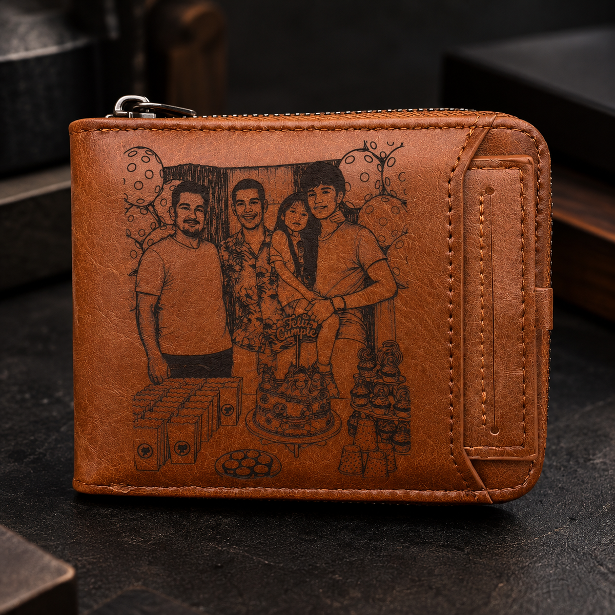 Billetera Unisex Con cierre 360