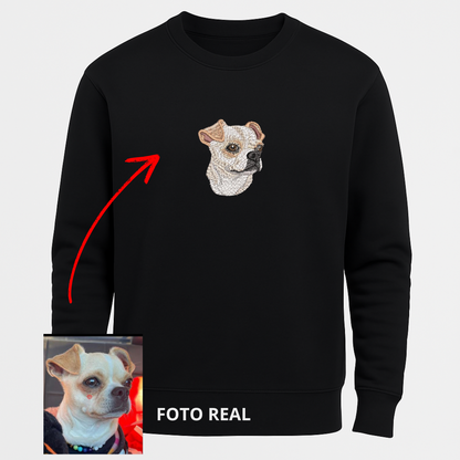 Buzo Unisex Bordado con Retrato de Mascota (a Color)
