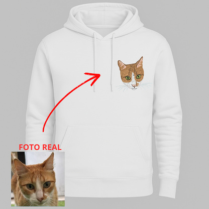 Canguro Unisex Bordado con Retrato de Mascota (a Color)