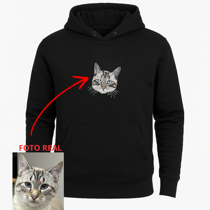 Canguro Unisex Bordado con Retrato de Mascota (a Color)