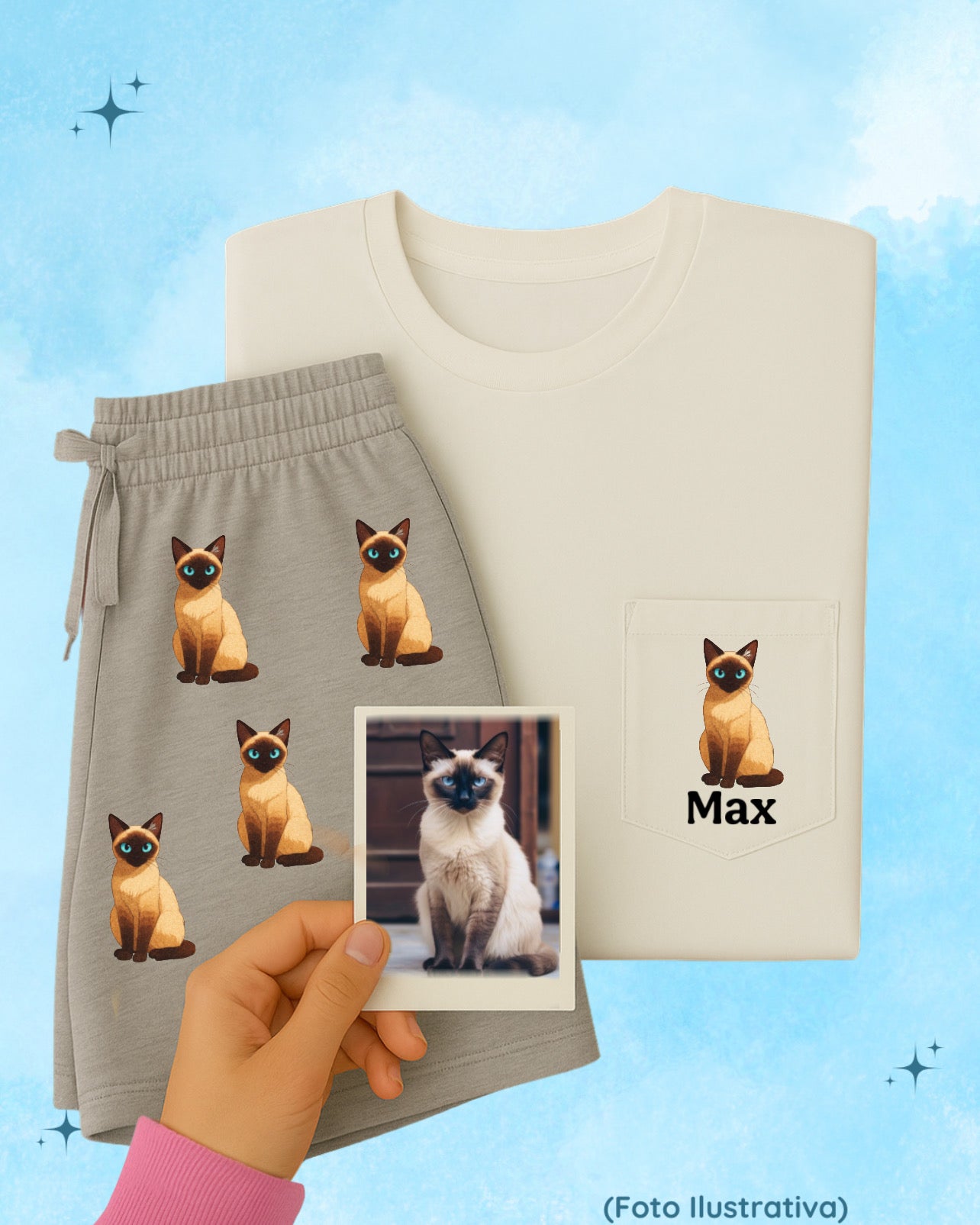 Pack Pijama con Mascotas(Short+Remera)