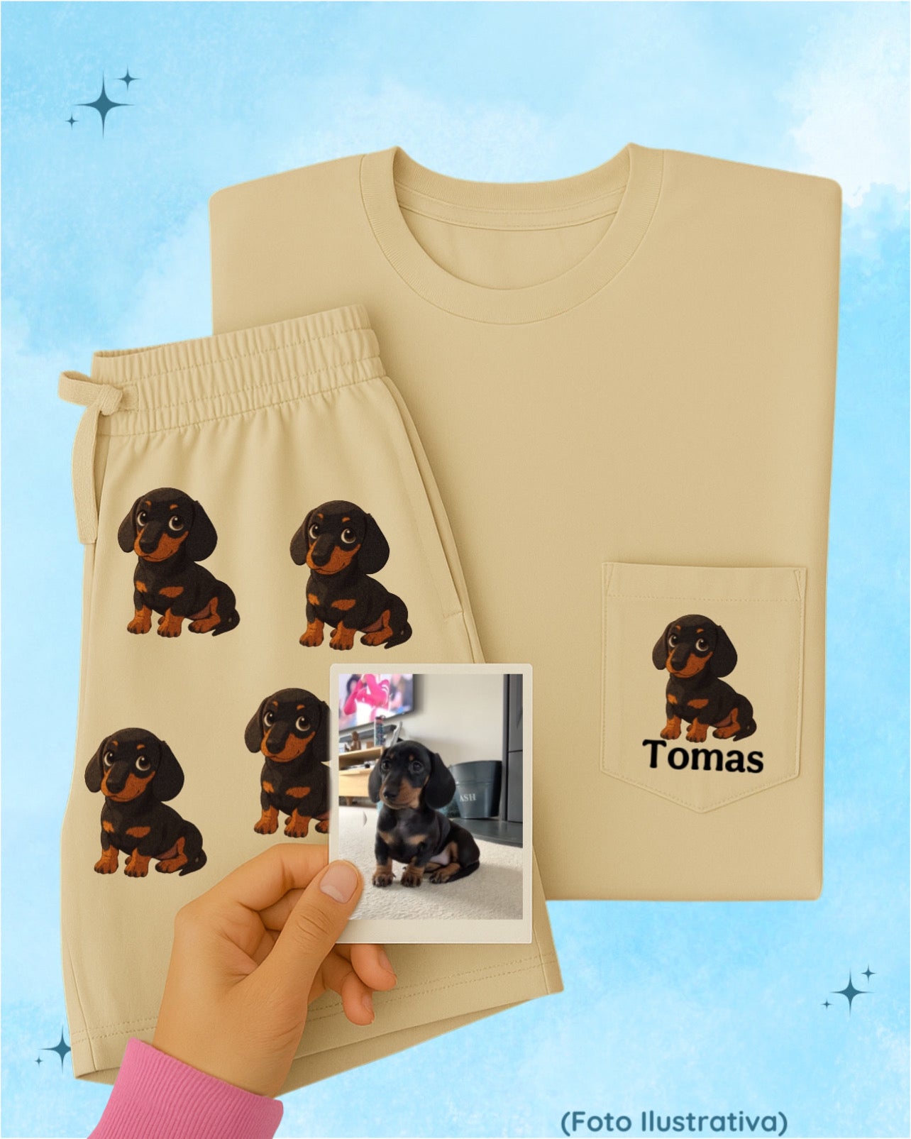 Pack Pijama con Mascotas(Short+Remera)