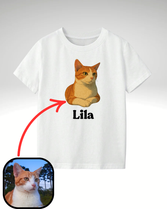 Remera Manga Corta Unisex Estampada con Efecto Realista