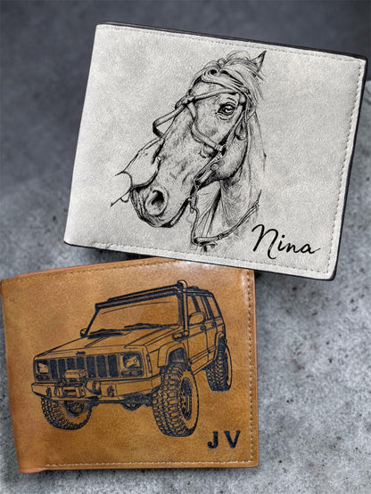 Billetera de Cuero Personalizada Modelo Clasico 🔥