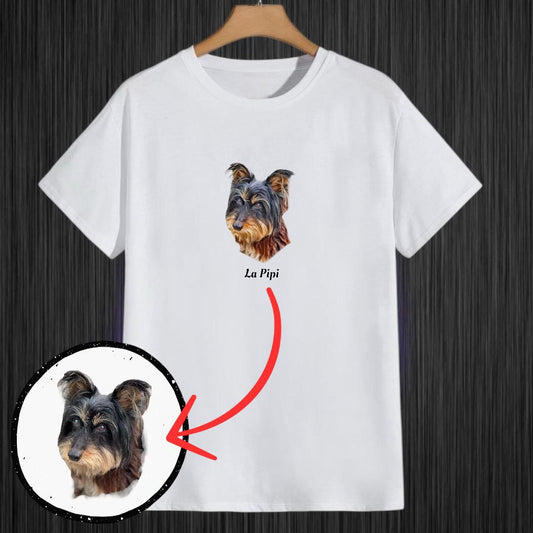 Remera Manga Corta Unisex Estampada con Efecto Realista