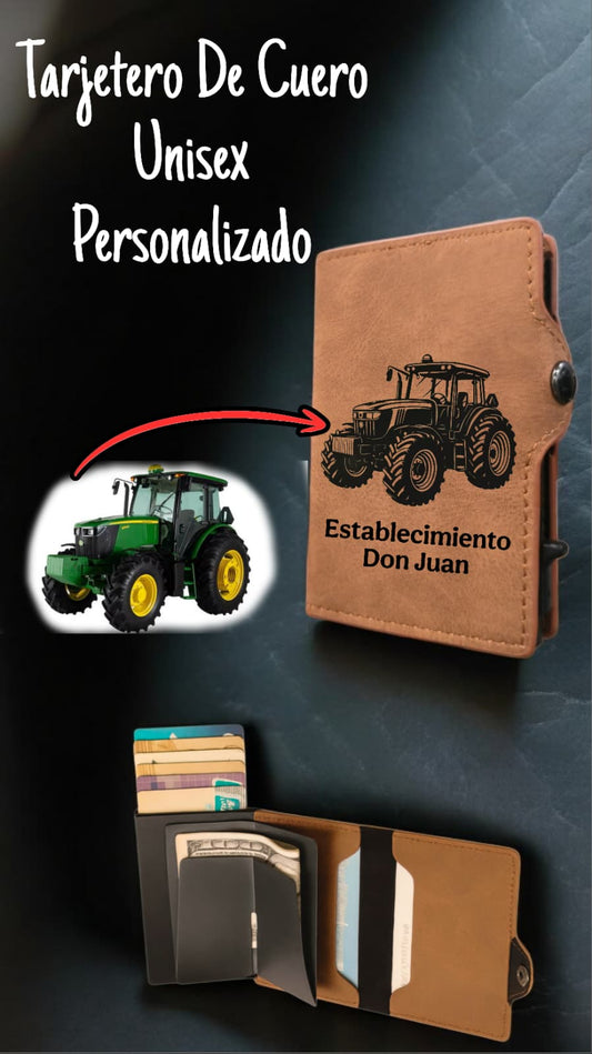 Tarjetero de Cuero Personalizado Unisex ❤️