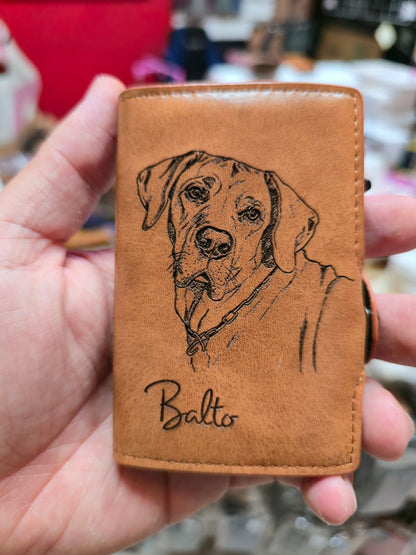 Tarjetero y Billetera de Cuero Personalizado Unisex ❤️