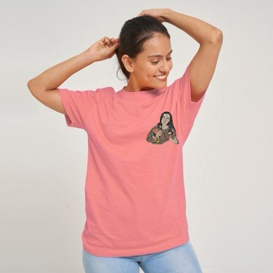 Remera Manga Corta Unisex Con Retrato de Foto a Color