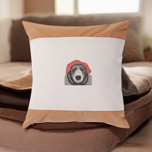 Almohadón Bordado con la Cara de Tu Mascota!