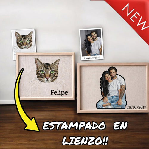 Portaretrato de Lienzo Con Efecto Bordado (Dtf)🤩