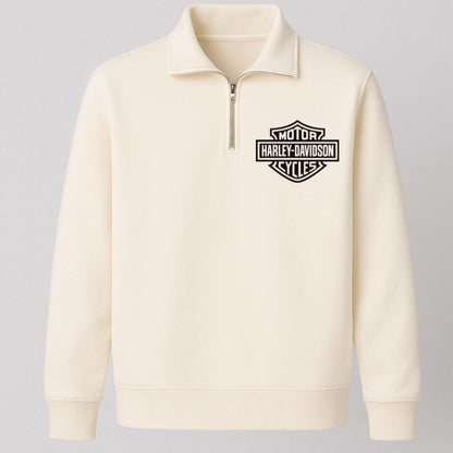 Buzo Medio Cierre Harley Davidson Beige