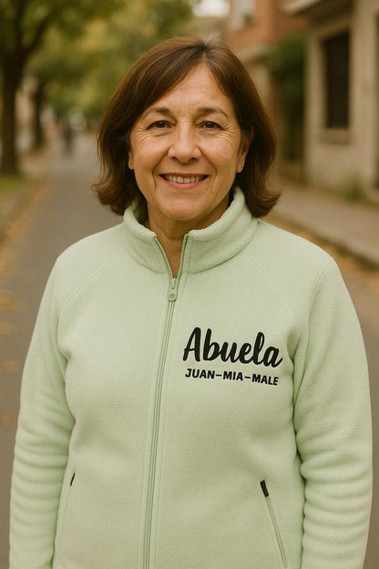 Campera Polar Personalizada Abuela Fechas 💝