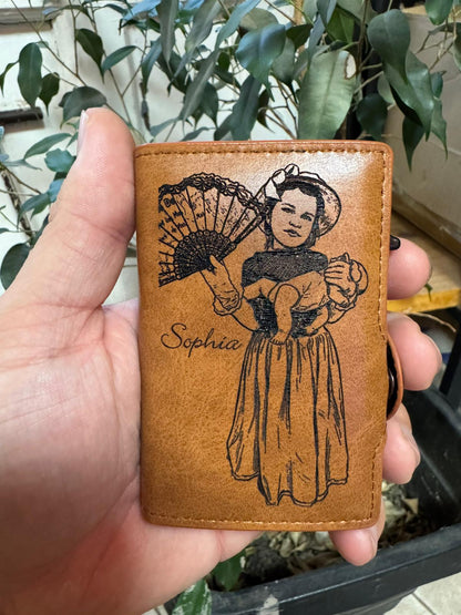 Tarjetero y Billetera de Cuero Personalizado Unisex ❤️