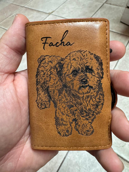 Tarjetero y Billetera de Cuero Personalizado Unisex ❤️
